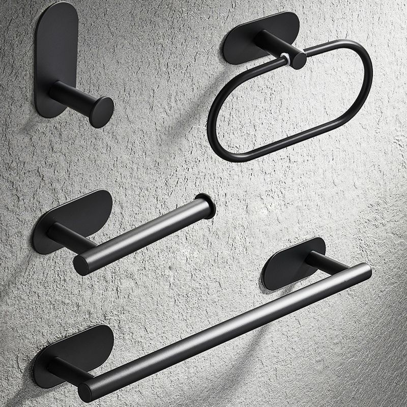 4-piece traditional bathroom hardware set with towel ring/paper holder & bath towel hook