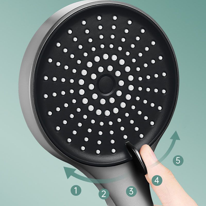 Plastic Hand Shower Round Handheld Showerhead with Self-Cleaning