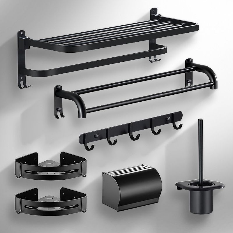 Modern Bathroom Accessories Black Paper Holder Bathroom Shelf Bathroom Accessory Set