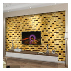 Wood Mosaic Cladding Shiplap Glue Contemporary Interior Wall Cladding