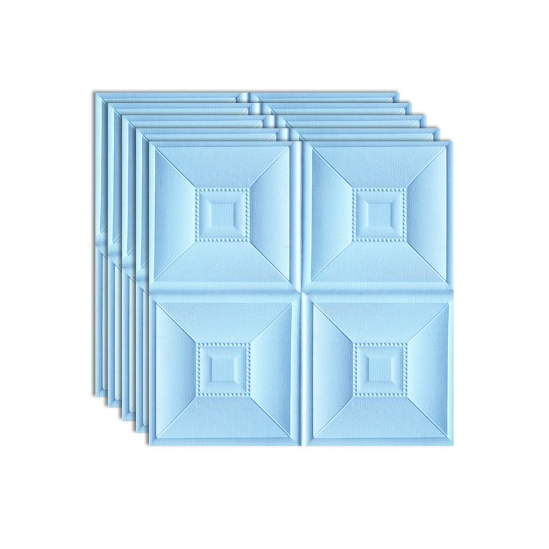 Glam peel and stick wall covering made of foam with 3D embossed panel