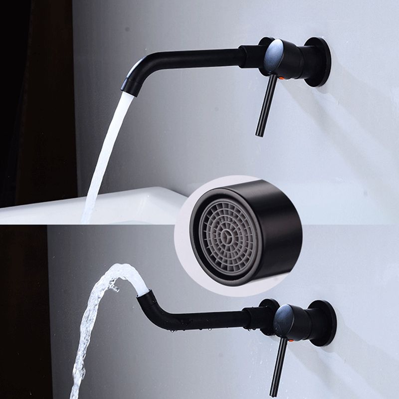 Lever handles Wall-mounted bathroom faucet High-arch sink faucet
