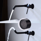 Lever handles Wall-mounted bathroom faucet High-arch sink faucet