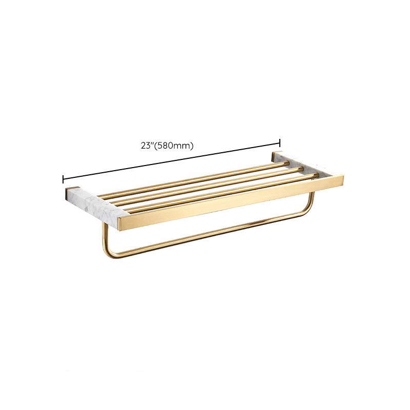 Metal and Marble Bathroom Accessory Single or in Set in Gold