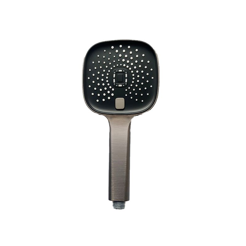 Black Large Shower Head Standard Spray Pattern with Hand Shower