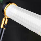 Modern Metal Hand Shower in Black Water efficient round Shower Head