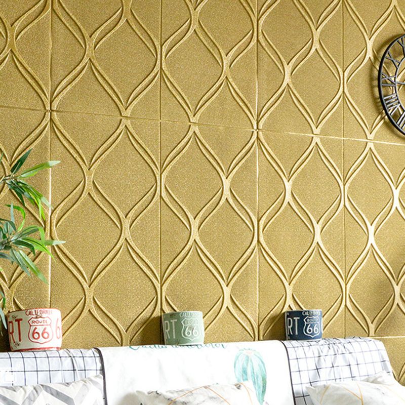 Contemporary waterproof wall planks striped brick bedroom wall panels