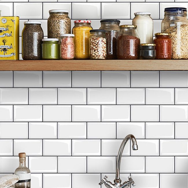 Mosaic tiles for peeling and sticking Modern style wallpaper with square shape