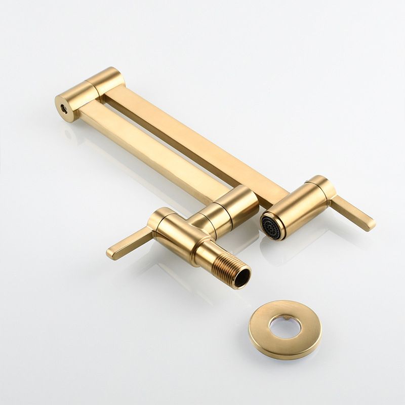 1-handle brushed nickel widespread faucet 1 hole wall-mounted bathroom faucet with brass