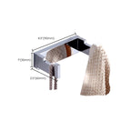 Chrome brass modern bathroom accessory set with towel bar/ ring/ paper holder & bathrobe hook