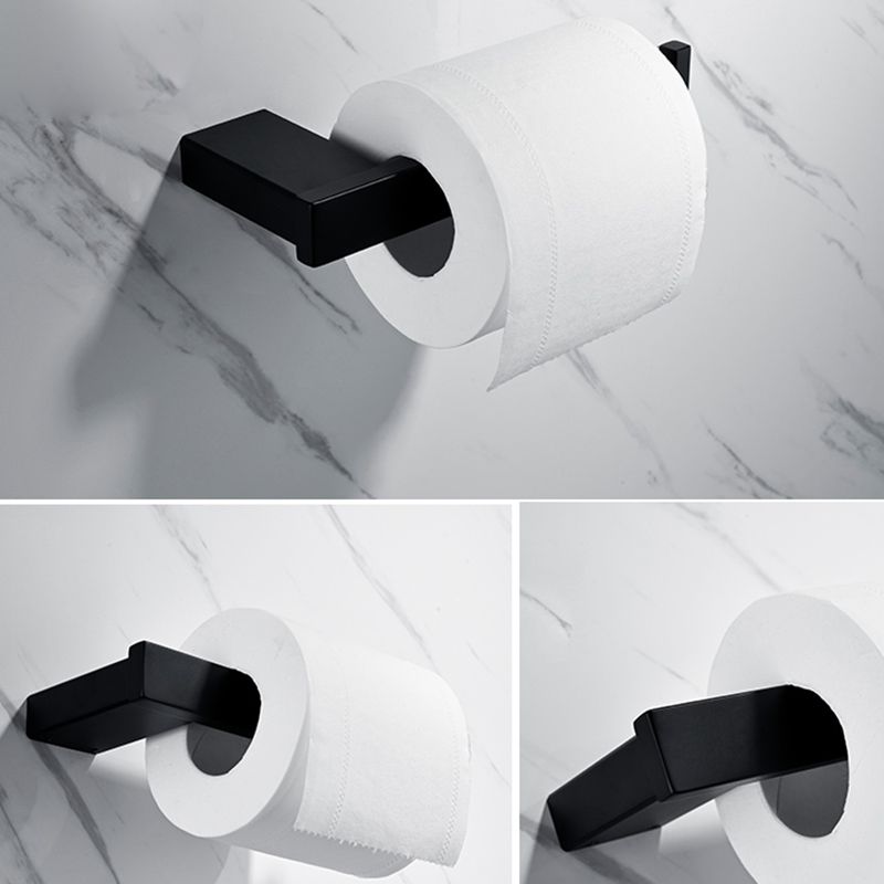 5-piece Modernism Bathroom Accessory Set in Matte Black Stainless Steel
