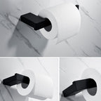 5-piece Modernism Bathroom Accessory Set in Matte Black Stainless Steel