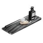 Metal and marble bathroom accessories as a single piece or as a set in black