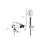 Modern Wall-Mounted Bathtub Faucet Trim Metal Single-Lever Bathtub Faucet Trim