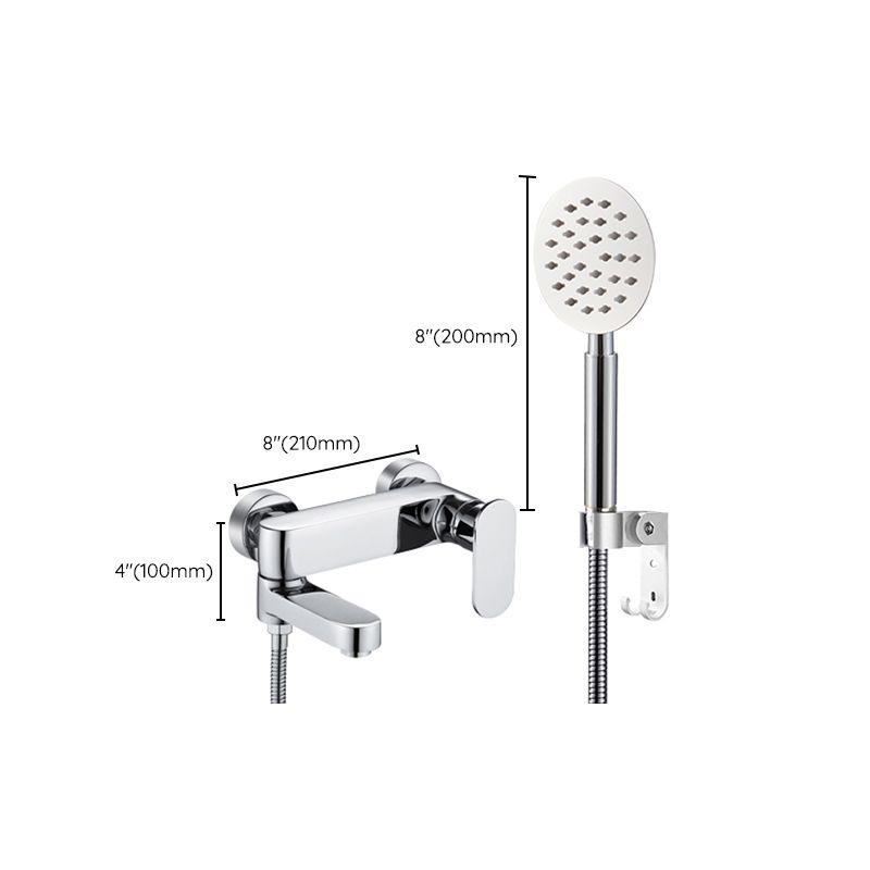 Modern Wall-Mounted Bathtub Faucet Trim Metal Single-Lever Bathtub Faucet Trim