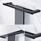 5-piece Modernism Bathroom Accessory Set in Matte Black Stainless Steel
