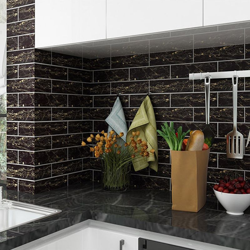 Peel & Stick Tiles Square Stain Resistant Plastic Peel and Stick Tiles for Kitchen 20 Pack