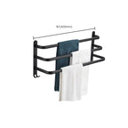 Modern black aluminum bathroom accessory set towel bar bathroom fittings