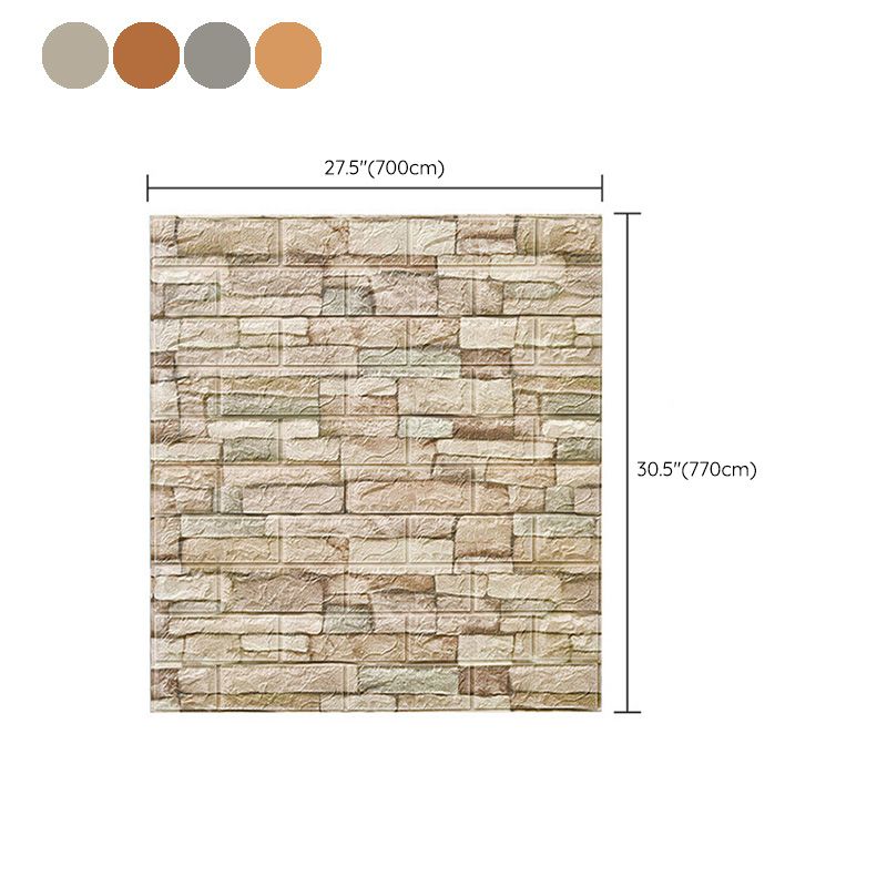 Country House Wall Shelf 3D Brick Living Room Wall Panel Set of 2