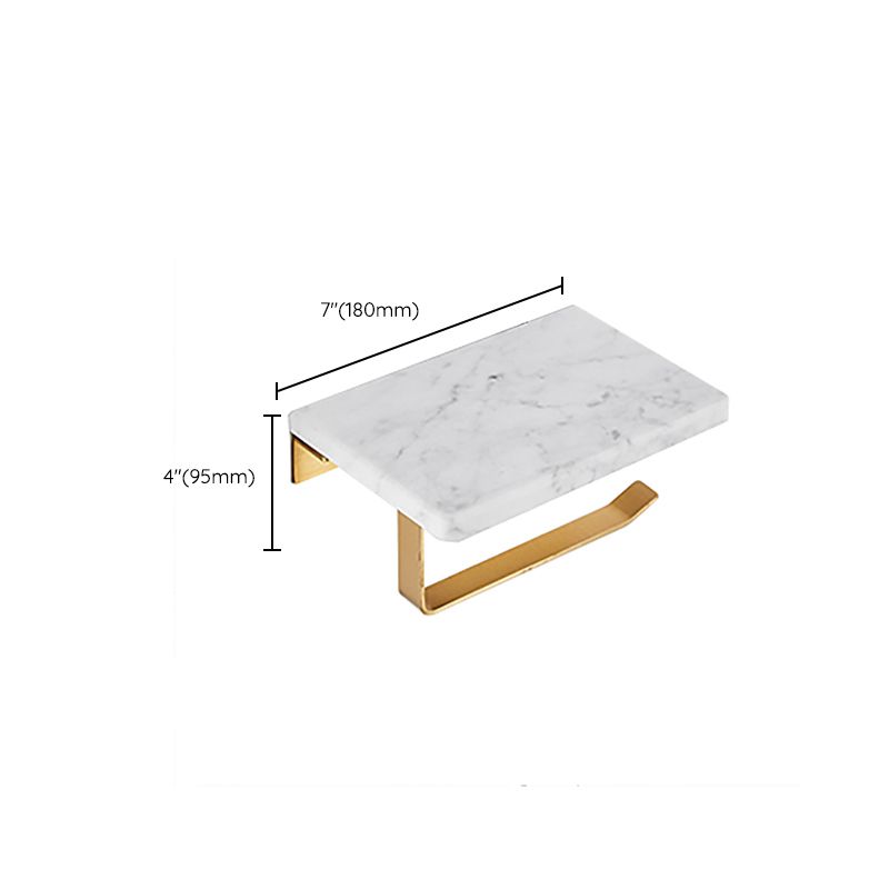 Metal and Marble Bathroom Accessory Single or in Set in Gold