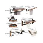 Modern Bathroom Accessory Set Aluminum & Wood Bathroom Fittings Set