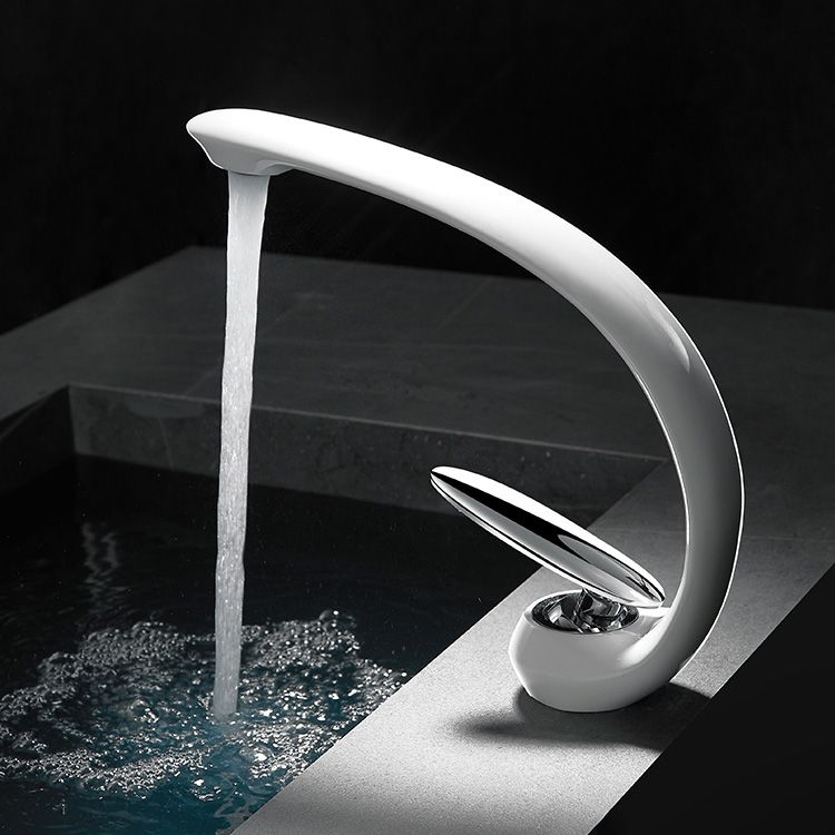 Unique bathroom waterfall faucet brass sink tap