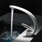 Unique bathroom waterfall faucet brass sink tap