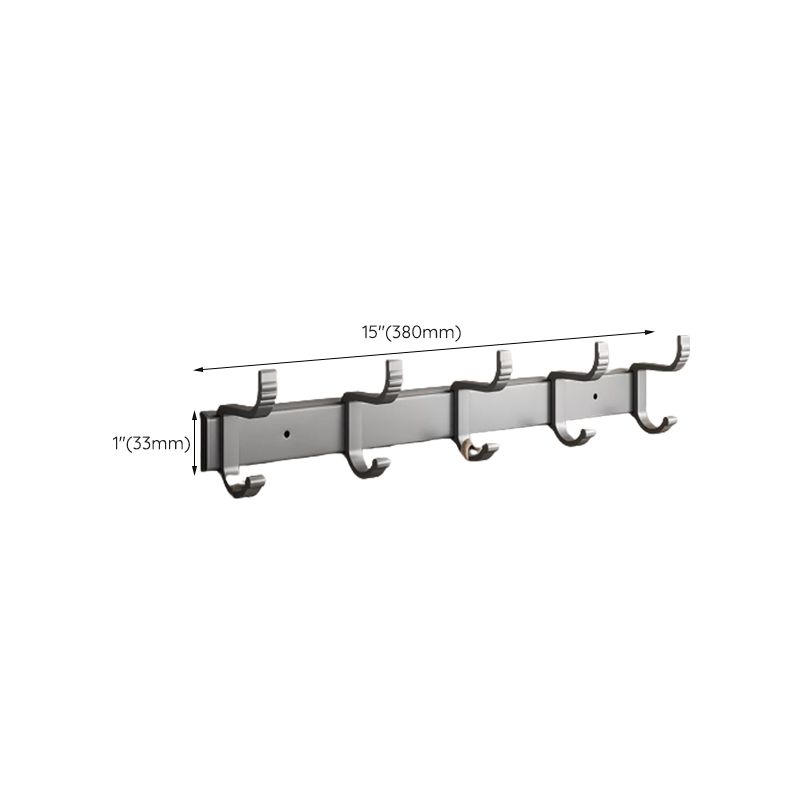 Gray bathroom accessories as a single piece or as a set with towel holder/bathroom shelf/robe hooks