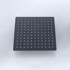 Black Square Fixed Shower Head Modern Style Wall Mounted Shower Head
