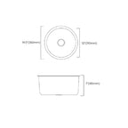 Classic Round Sink Stainless Steel Built-in Sink Non-Slip Round Basin for the Kitchen