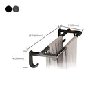Contemporary bathroom accessory set made of matte stainless steel-aluminum with bathrobe hook/towel rail