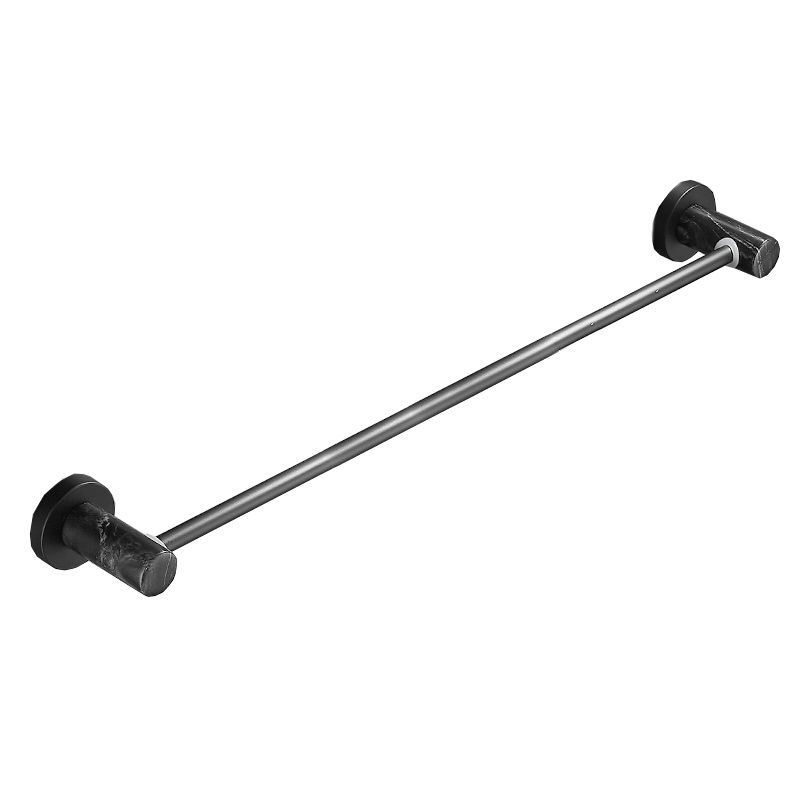 Metal and marble bathroom accessories as a single piece or as a set in black