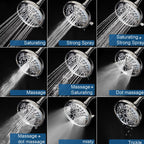Contemporary Shower Combination Adjustable Shower Head Chrome Ceiling Mounted Round Shower Head