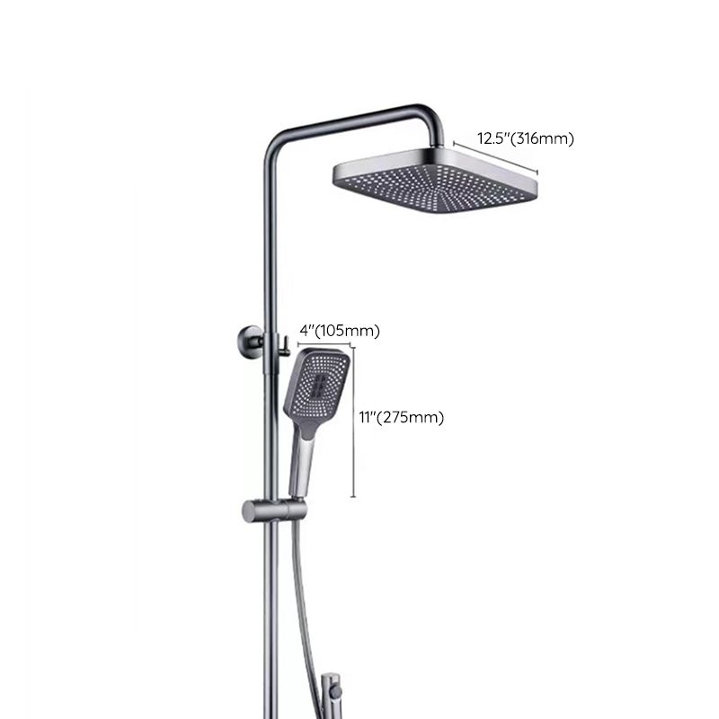 Modern adjustable swivel shower head metal shower fixture on the wall