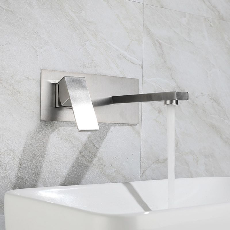 Contemporary style fittings with lever handles Wall-mounted fittings for the bathroom
