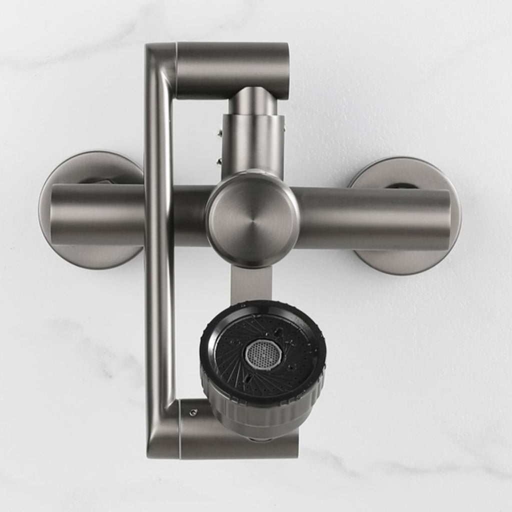 Modern Wall-Mounted Kitchen Faucet Single Lever Faucet in Chrome