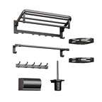 Traditional Aluminum Bathroom Accessories Set Black Bathroom Accessories Kit