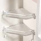 White Metal and Acrylic Bathroom Accessories as a Single Piece or in a Set with Bathroom Shelf