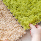 Basic carpet tiles solid color long pile square bedroom carpet tiles