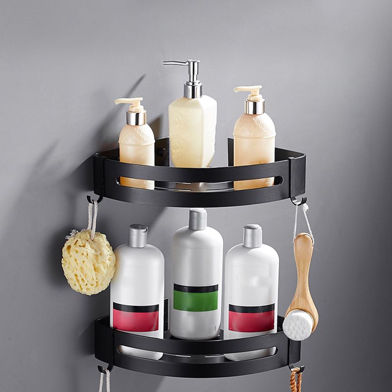 Matt Black Modern Bathroom Accessory Set, Set of 3, Bathroom Shelf