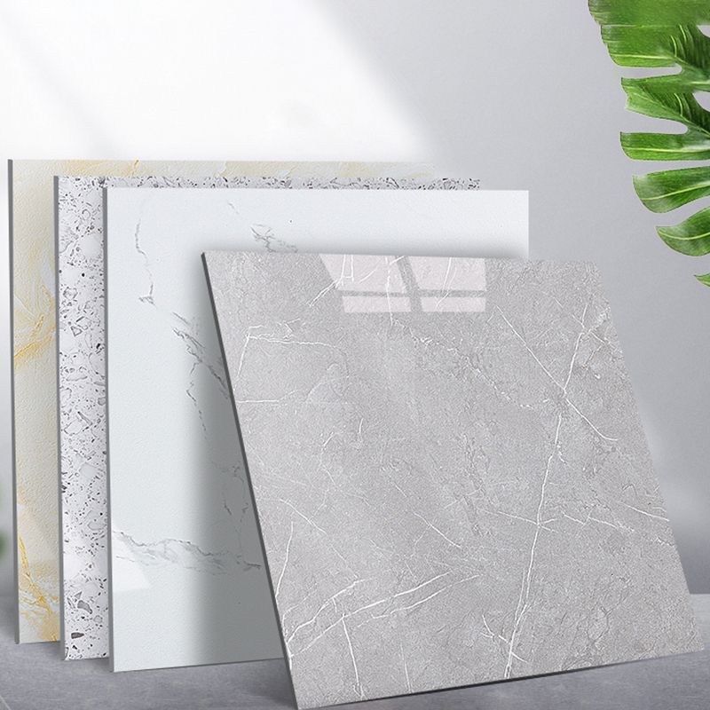Indoor Vinyl Floor Peel and Stick PVC Marble Print Square Floor