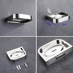 Modern Bathroom Element Set Paper Holder Gray Towel Bar Bathroom Accessory Set