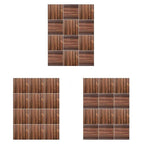 Farmhouse square tile floor brown pine wood for patio garden