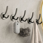 10-piece Bathroom Accessory Set Modern Matt Gray Bathrobe Hooks