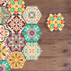 Plastic Mosaic Tile Wallpaper Hexagonal for Stick-On and Removable Back Wall Tile
