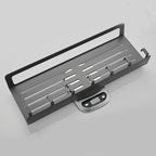 7-piece bathroom hardware set matte black/gray with bath shelf/towel holder/bath towel hooks