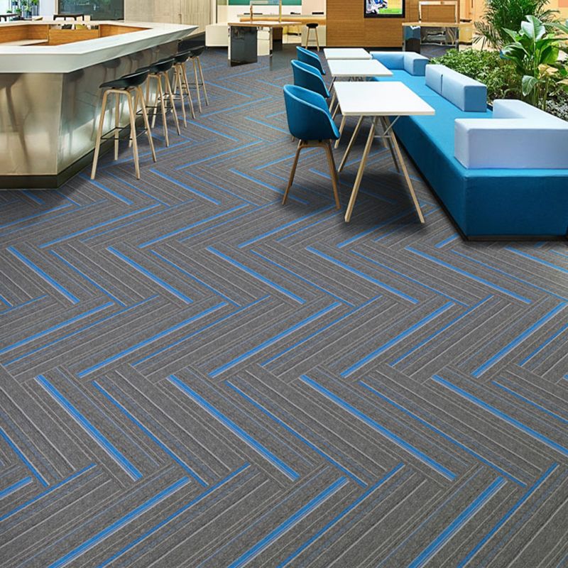 Dark Color Level Loop Carpet Tile Non-Slip Self-Adhesive Indoor Office Carpet Tiles