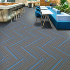 Dark Color Level Loop Carpet Tile Non-Slip Self-Adhesive Indoor Office Carpet Tiles