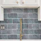 Modern Peel & Stick Subway Tiles PVC Wallpaper for Kitchen Backsplash
