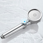 Super high pressure shower head 3 spray adjustable water flow round shower head